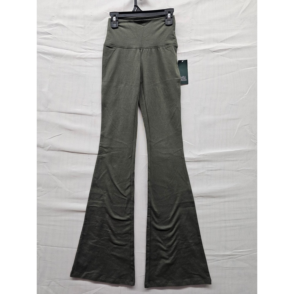 Wild Fable Olive Green High-Rise Flare Leggings‎ V-Waist Bell Bottom XXS NEW